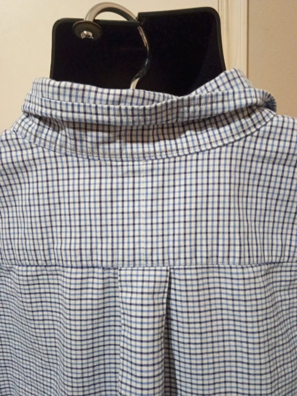 Ralph Lauren Men's Classic Fit Checkered Button Front Shirt Blue/White 3XLT - Picture 8 of 14
